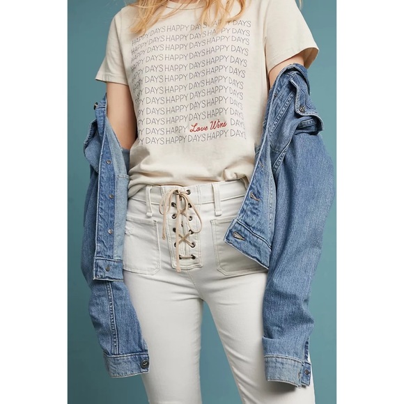 McGuire White Isabeli Mid Rise Lace Up Skinny Jeans 27 4 - Picture 3 of 10